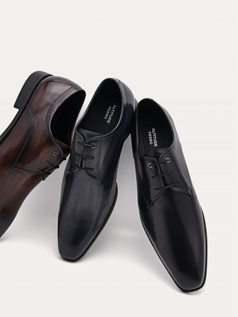 Black Men's Pedro Altitude Derby Shoes | IOJNYA-074