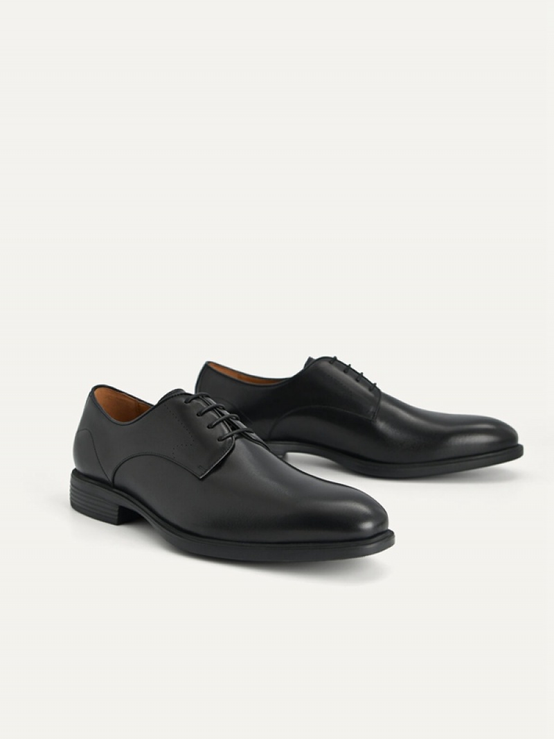 Black Men's Pedro Altitude Leather Derby Shoes | LPTEGZ-139