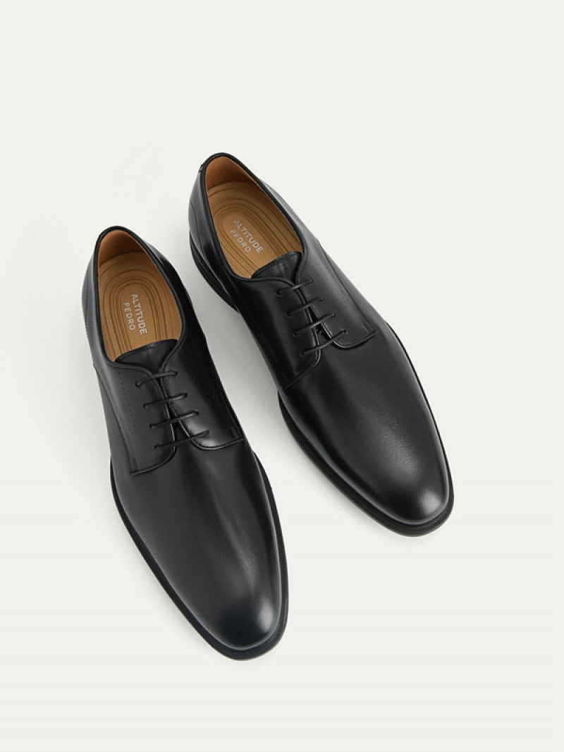 Black Men's Pedro Altitude Leather Derby Shoes | LPTEGZ-139