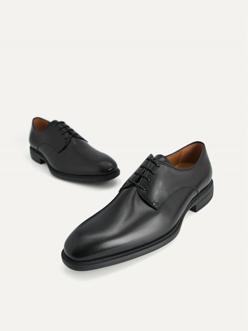 Black Men's Pedro Altitude Leather Derby Shoes | LPTEGZ-139