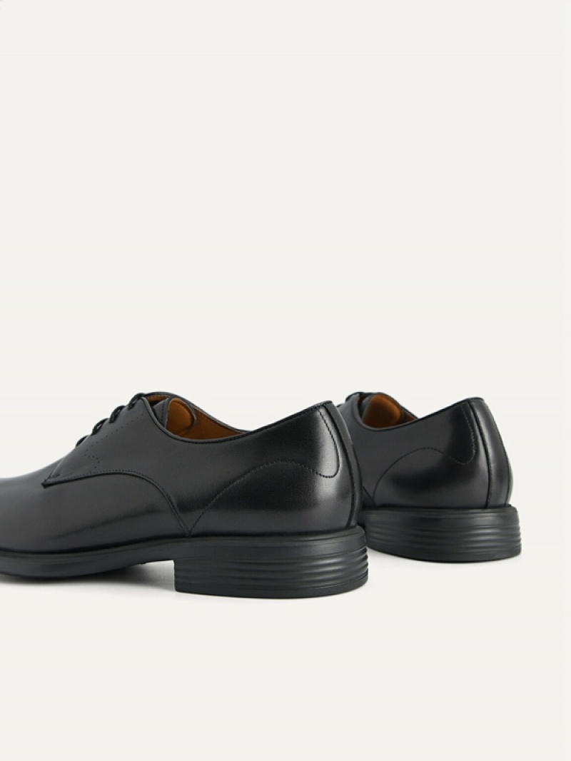 Black Men's Pedro Altitude Leather Derby Shoes | LPTEGZ-139