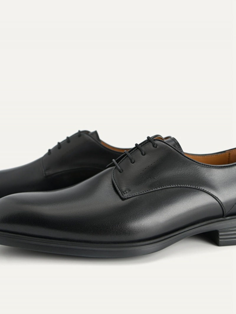 Black Men's Pedro Altitude Leather Derby Shoes | LPTEGZ-139