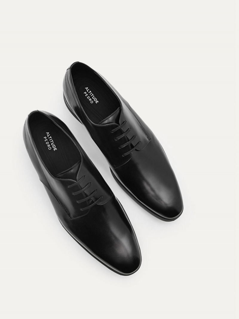 Black Men's Pedro Altitude Leather Derby Shoes | JMAQGX-528