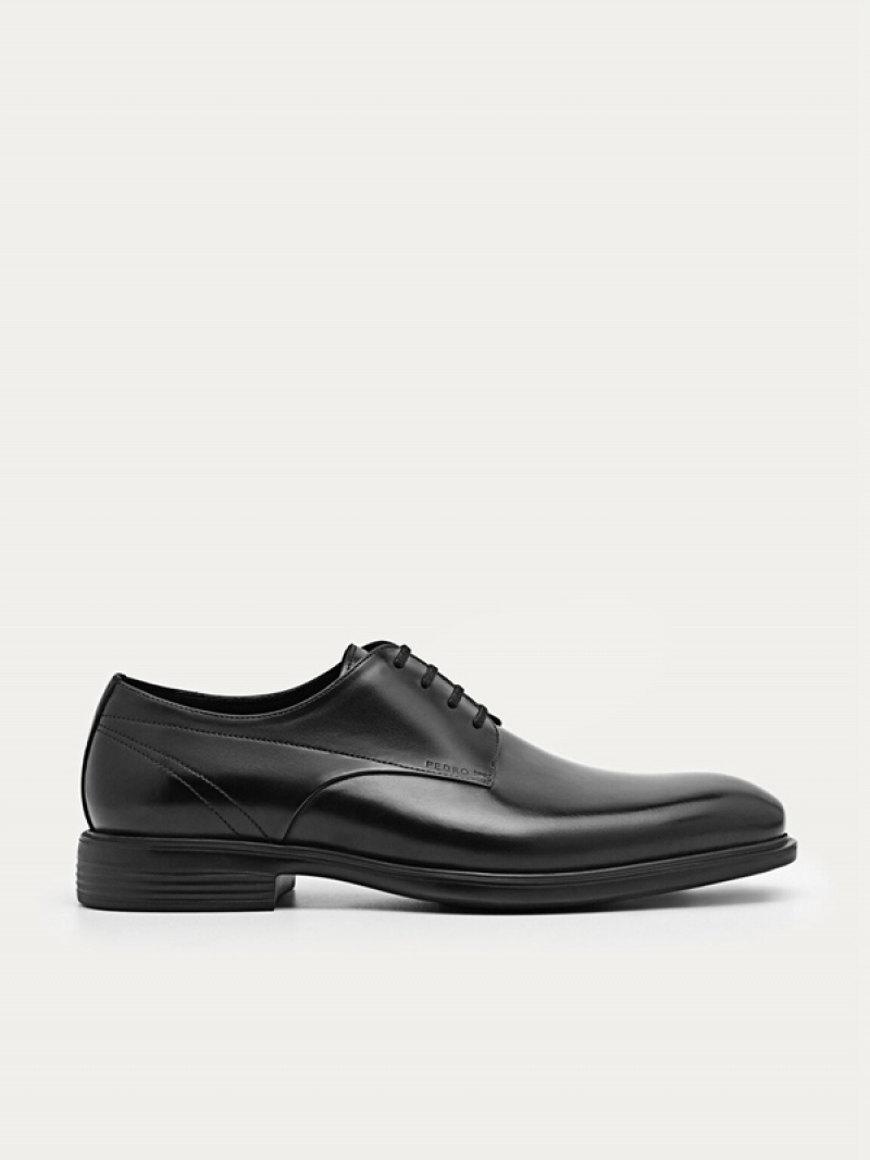 Black Men\'s Pedro Altitude Leather Derby Shoes | JMAQGX-528