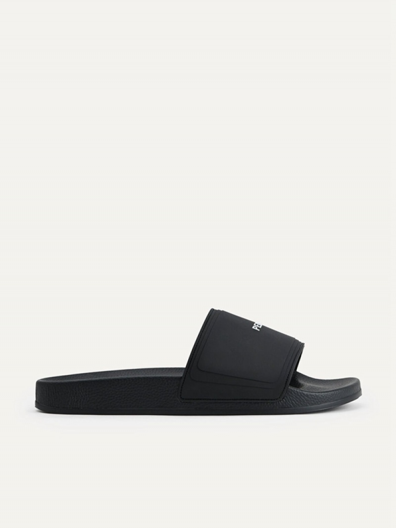 Black Men\'s Pedro Billie Casual Slides | YQGTFA-617