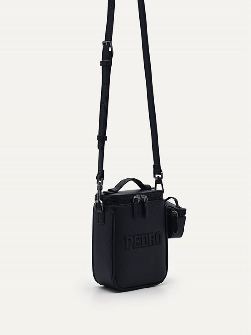 Black Men's Pedro Cadet Mini Sling Bag | SGLIDN-391