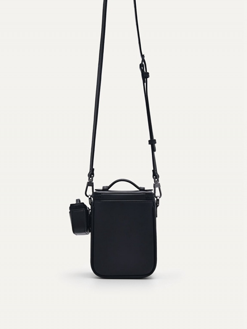 Black Men's Pedro Cadet Mini Sling Bag | SGLIDN-391