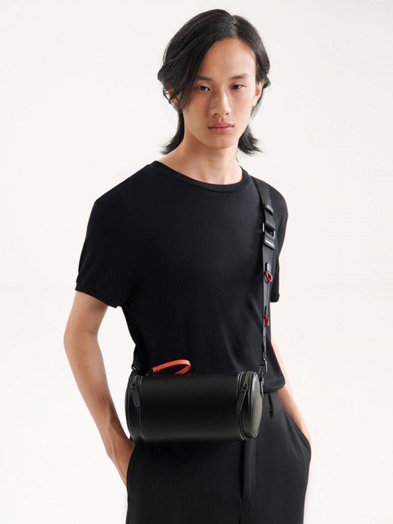 Black Men's Pedro Dash Sling Bag | MURTWS-340