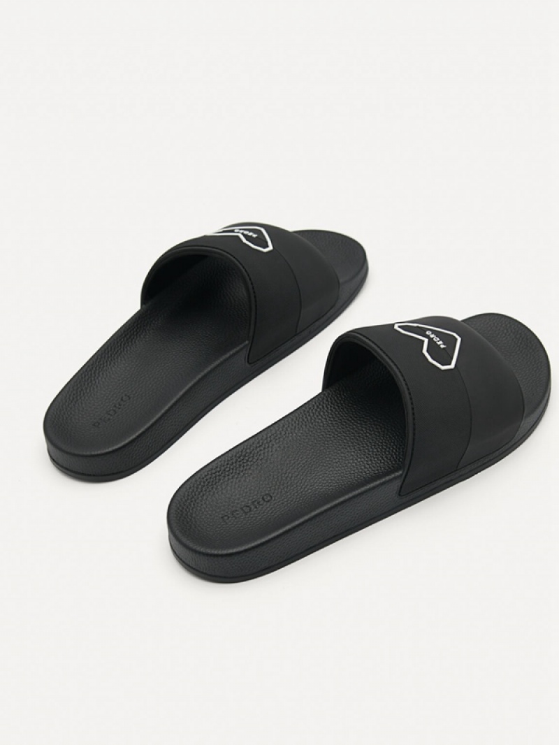 Black Men's Pedro Eterna Slides | KHTZGY-754