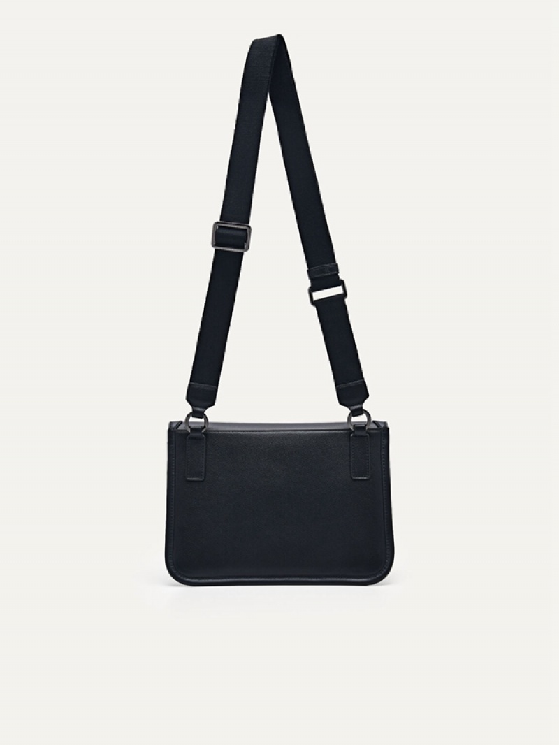 Black Men's Pedro Ferry Sling Bag | DETAJR-634