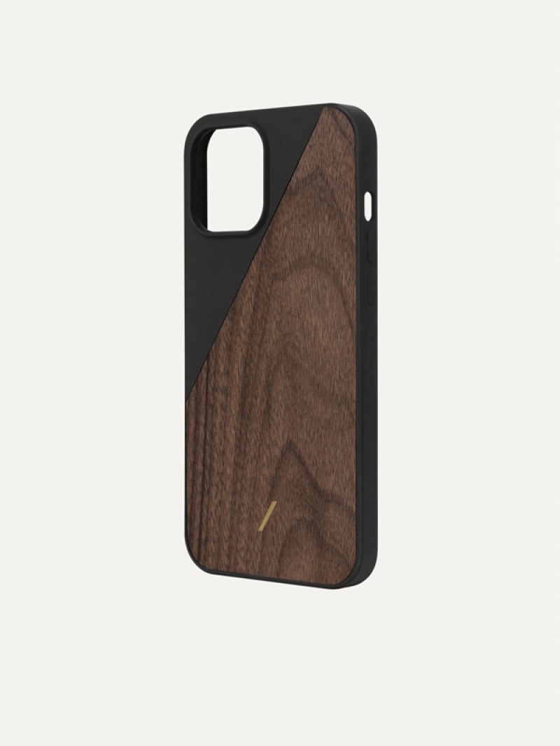 Black Men's Pedro Genuine Wood iPhone 12 Max Pro Phone Case | PCTSRV-376