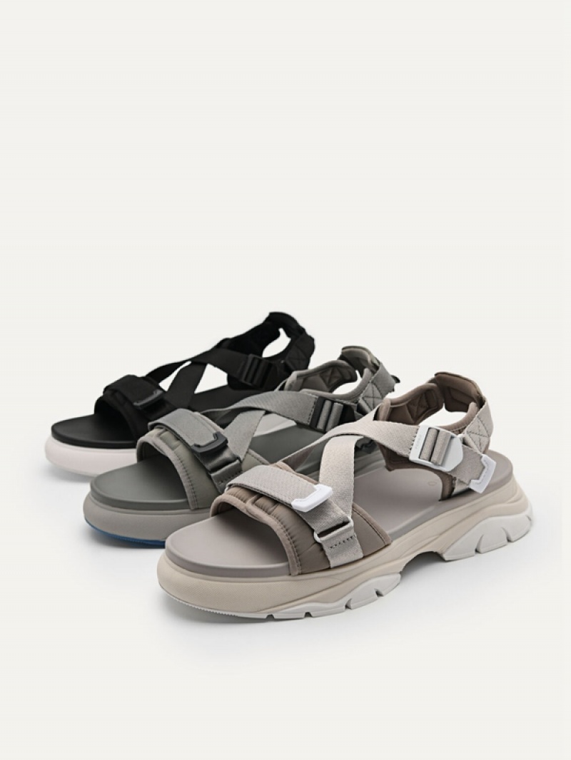 Black Men's Pedro Hybrix Sandals | WBDZAS-149