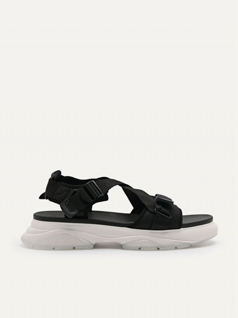 Black Men\'s Pedro Hybrix Sandals | WBDZAS-149