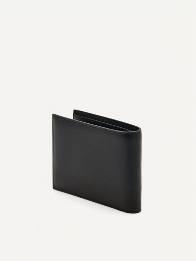 Black Men's Pedro Icon Leather with Insert Bifold Wallet | KBPGVM-067