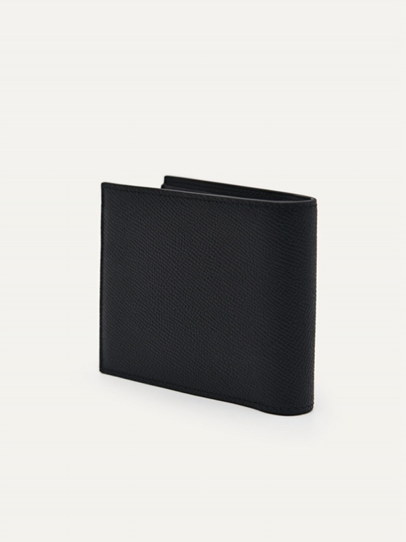 Black Men's Pedro Icon Leather with Insert Bifold Wallet | XUPBLW-057