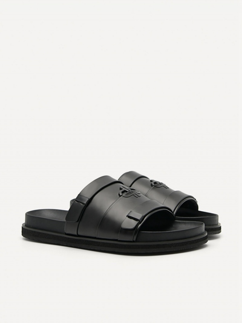 Black Men's Pedro Icon Slides | GUTRYE-158