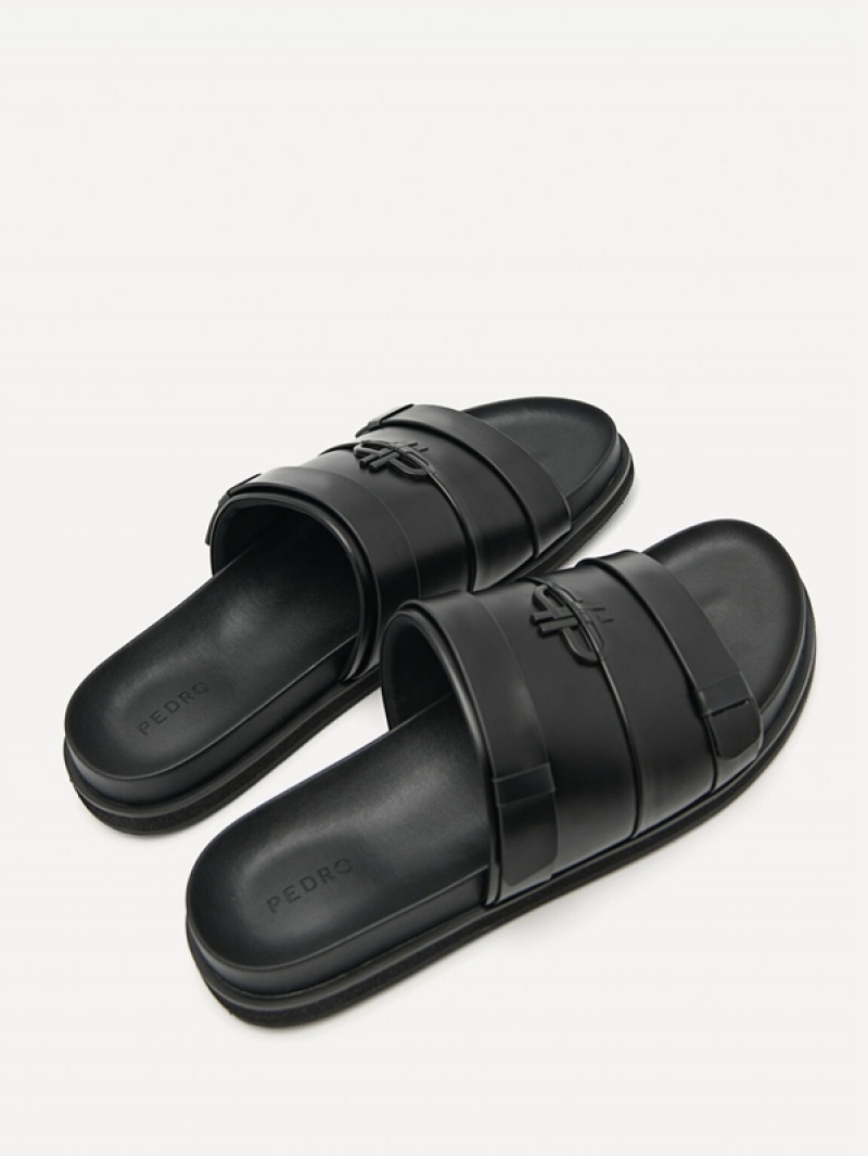 Black Men's Pedro Icon Slides | GUTRYE-158