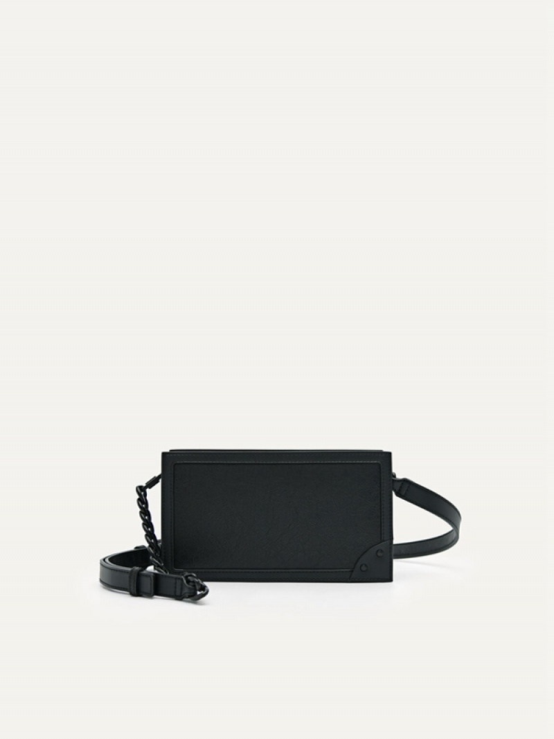 Black Men's Pedro Icon Sling Bag | WYMHPS-417