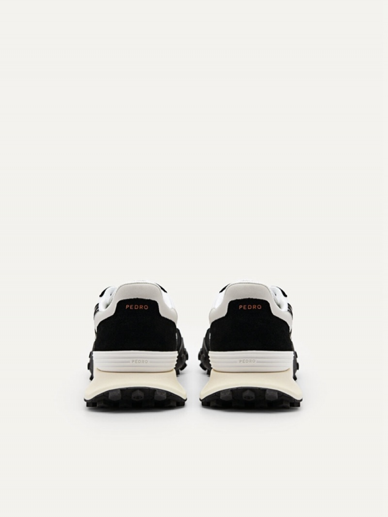 Black Men's Pedro Icon Suede Sneakers | PMFKDO-850