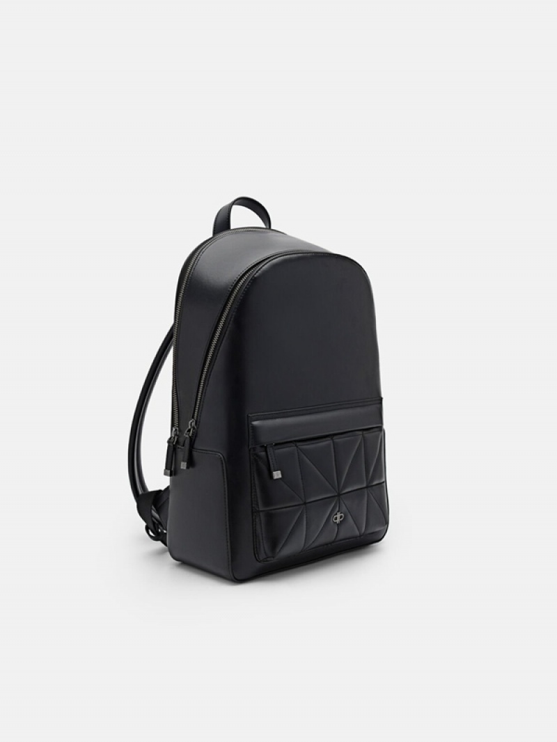 Black Men's Pedro Icon in Pixel Backpacks | MIACFK-563