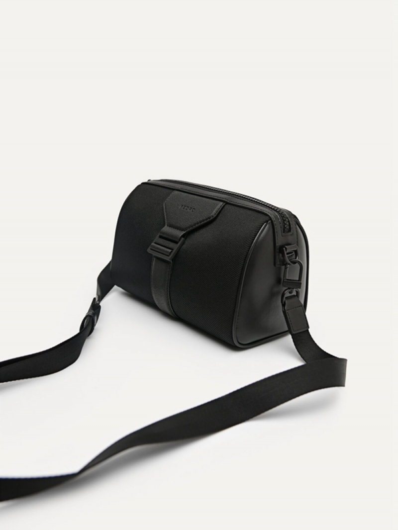 Black Men's Pedro Jet Set Sling Bag | HUXPED-391