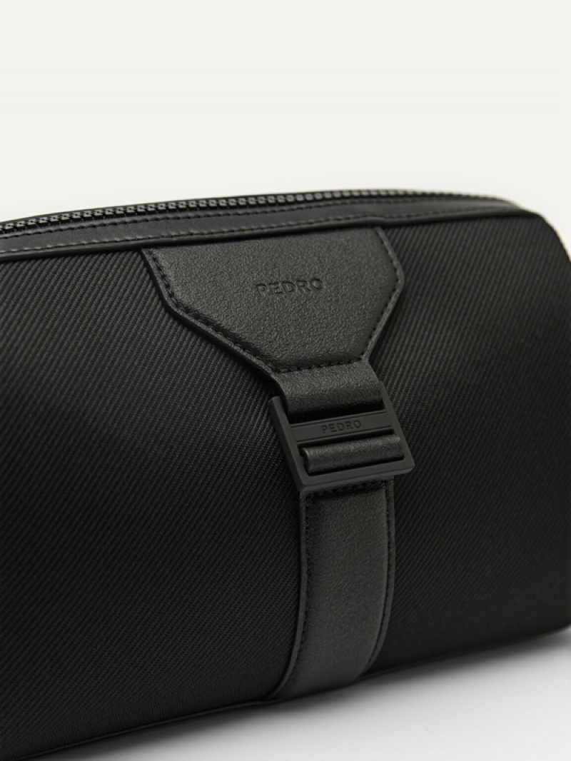 Black Men's Pedro Jet Set Sling Bag | HUXPED-391