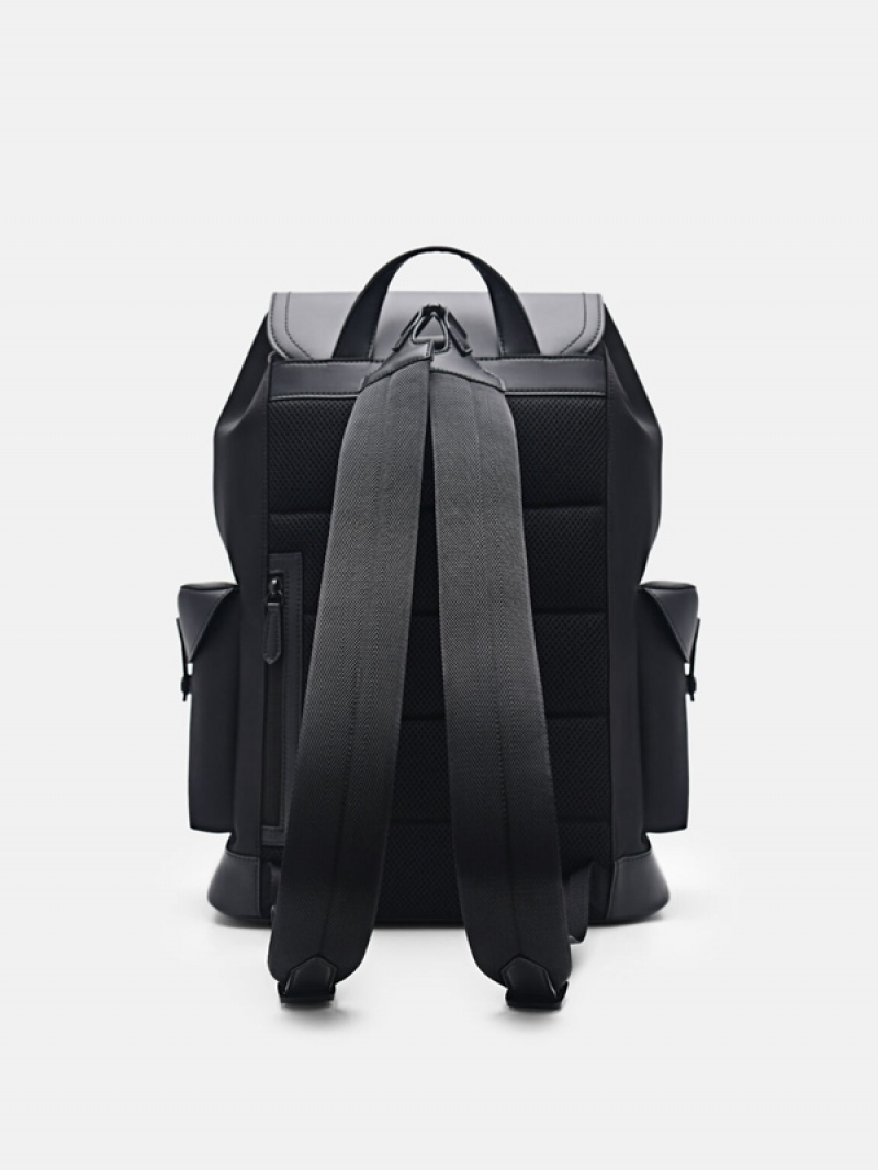 Black Men's Pedro Jones Nylon Backpacks | VNOHXZ-634