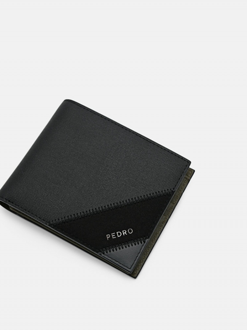 Black Men's Pedro Leather Flip Bifold Wallet | SINDBL-590