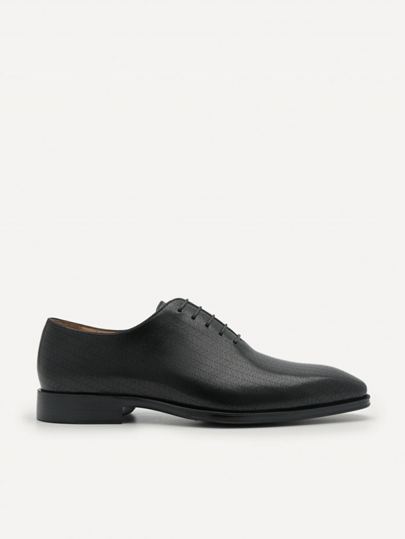 Black Men\'s Pedro Leather Oxford Shoes | OIHDCR-438