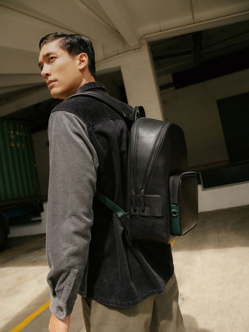 Black Men's Pedro Lucas Casual Backpacks | RVKTUN-375