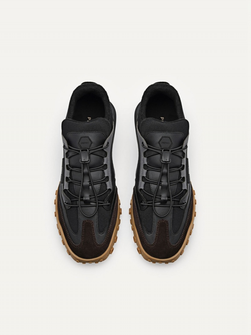 Black Men's Pedro Node Sneakers | DTBFZC-103