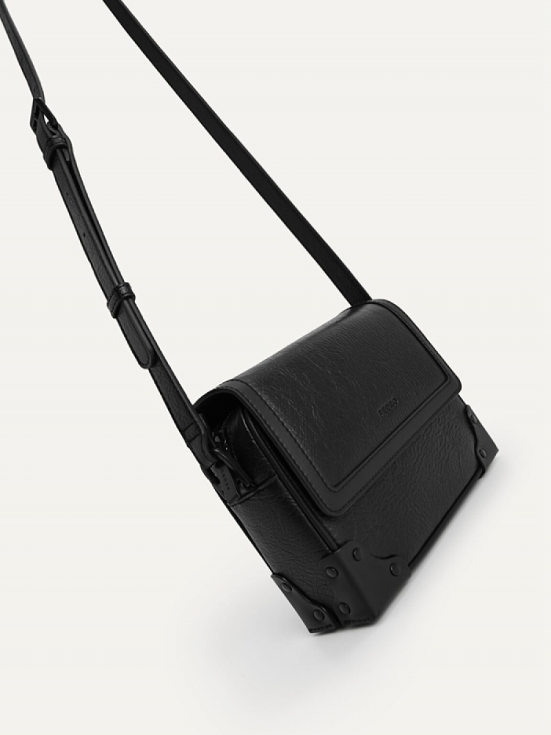 Black Men's Pedro Norton Boxy Sling Bag | KURQSO-095