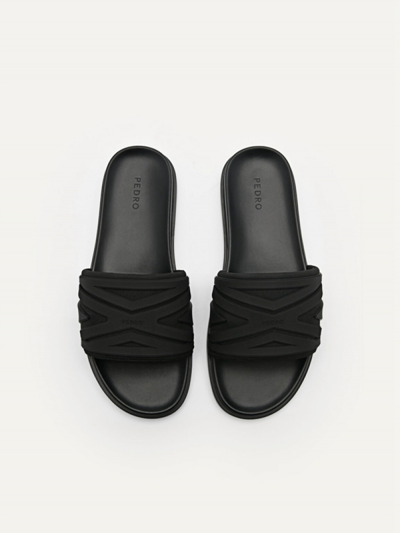 Black Men's Pedro Nova Slides | TGSHZB-728