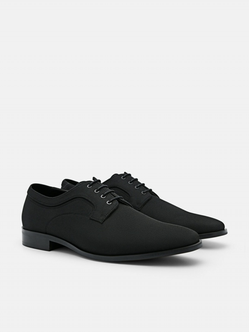 Black Men's Pedro Nylon Derby Shoes | UZYDJI-954