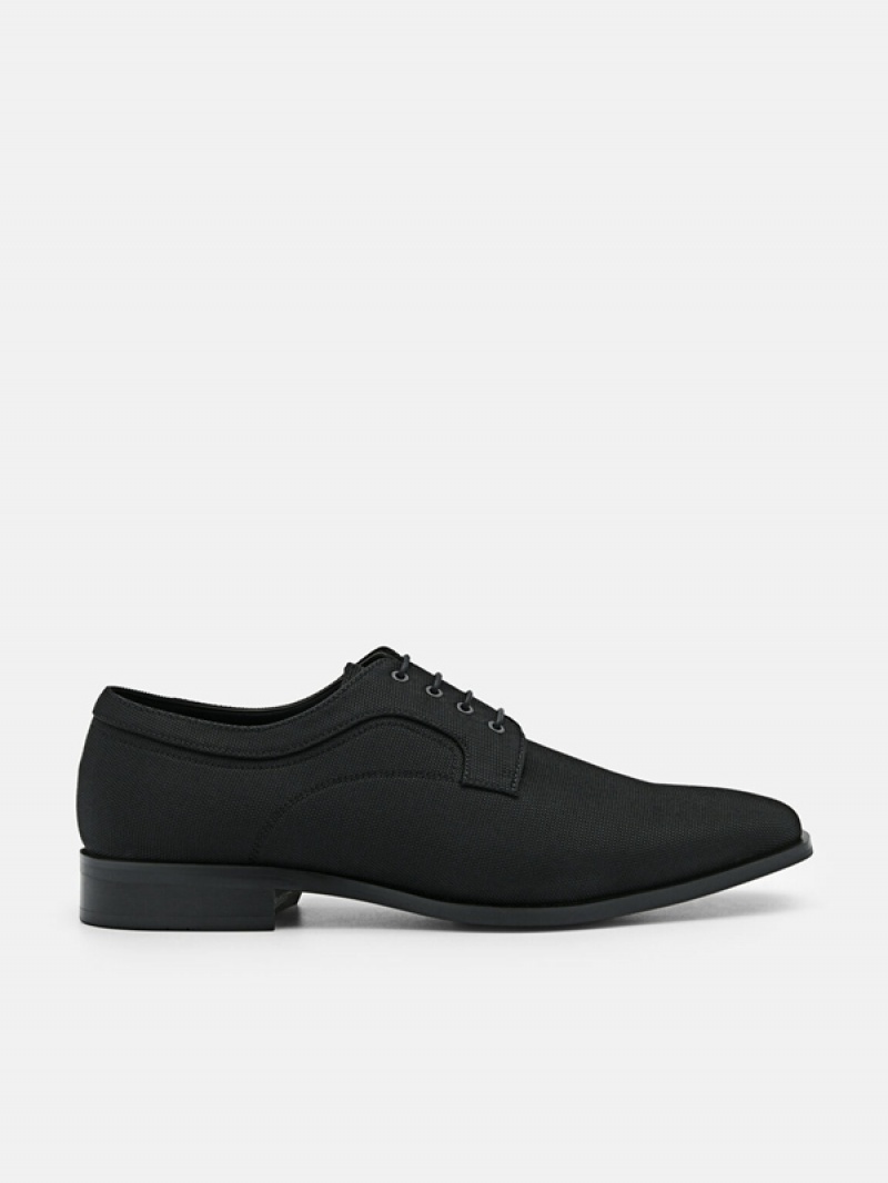 Black Men\'s Pedro Nylon Derby Shoes | UZYDJI-954