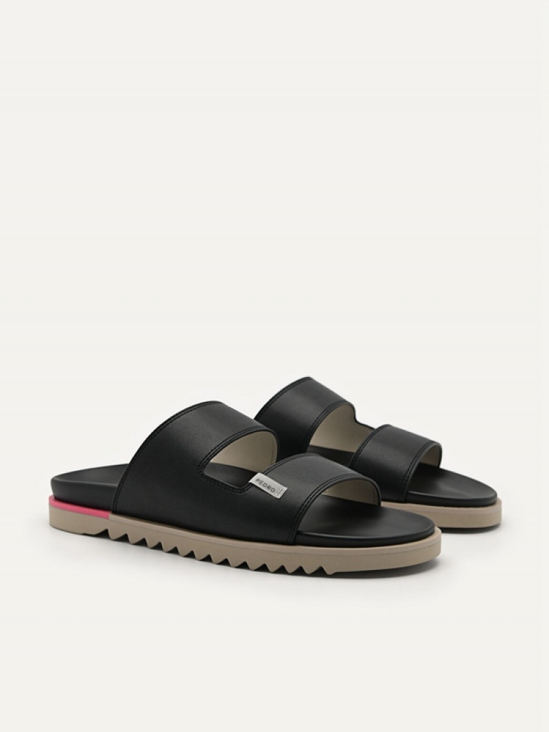 Black Men's Pedro Owen Slides | VZLGXE-948