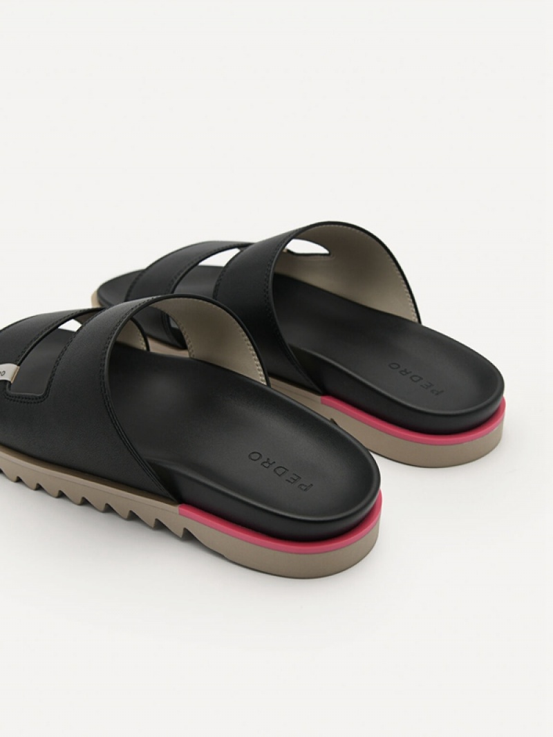 Black Men's Pedro Owen Slides | VZLGXE-948