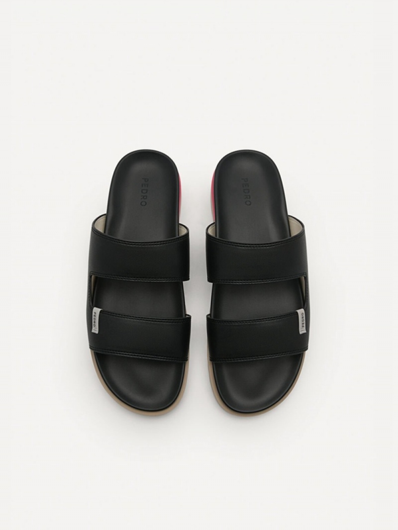 Black Men's Pedro Owen Slides | VZLGXE-948