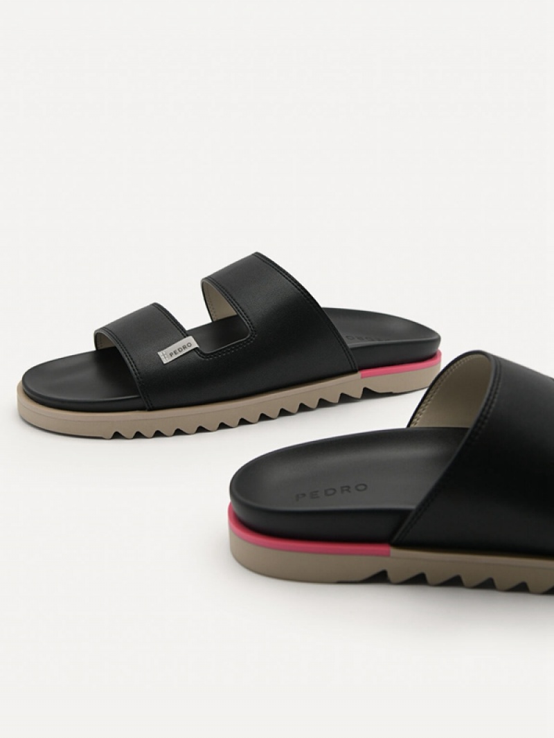 Black Men's Pedro Owen Slides | VZLGXE-948