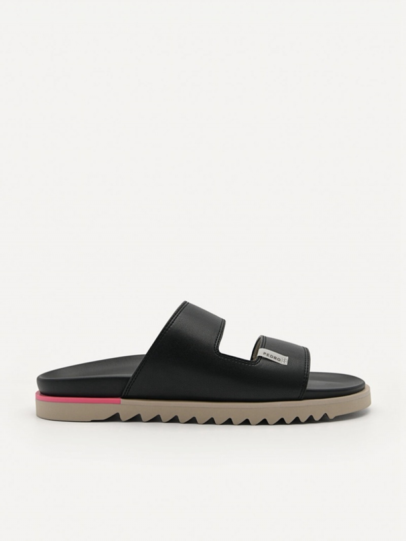 Black Men\'s Pedro Owen Slides | VZLGXE-948