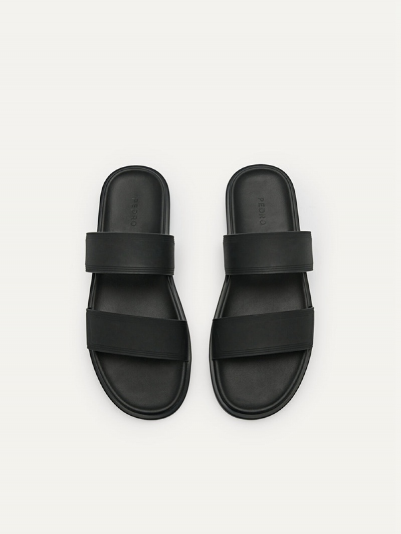 Black Men's Pedro Pascal Slides | ZYWEFJ-817