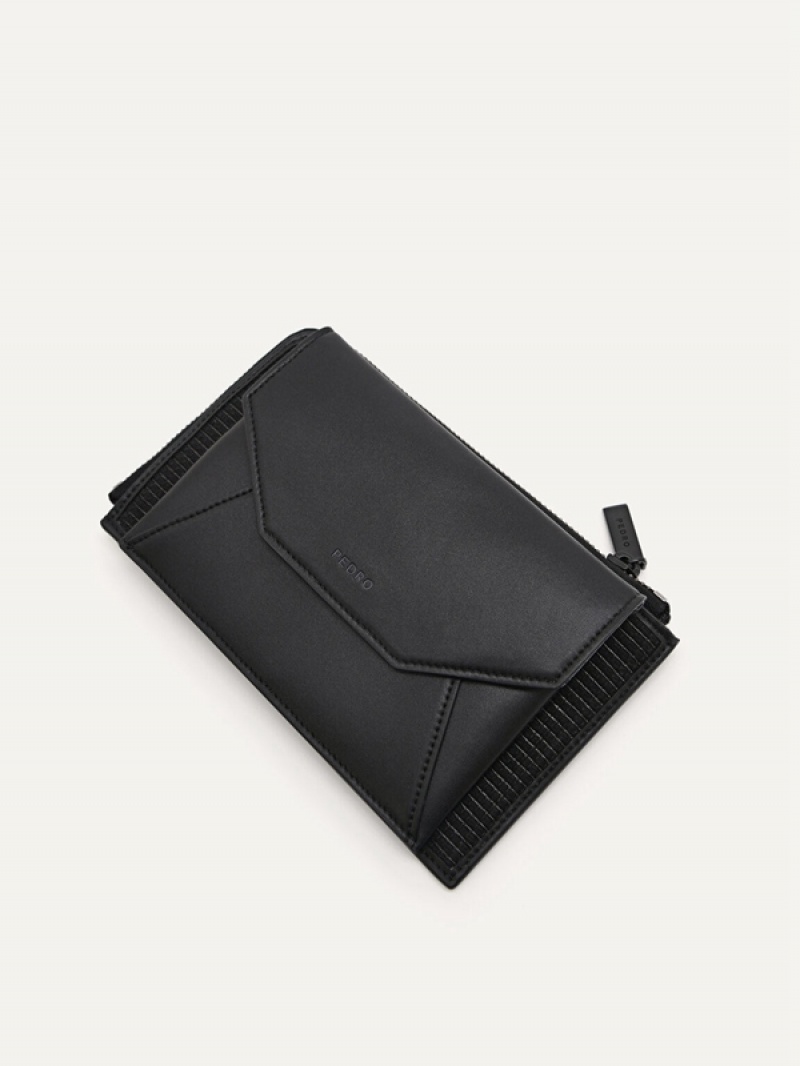 Black Men's Pedro Phone Pouches | APELYV-746