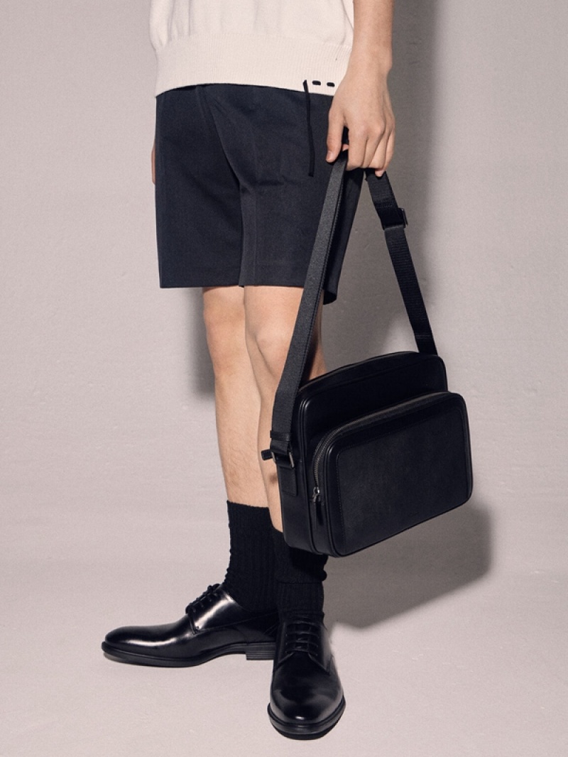 Black Men's Pedro Porte Messenger Bags | YPLEKW-385