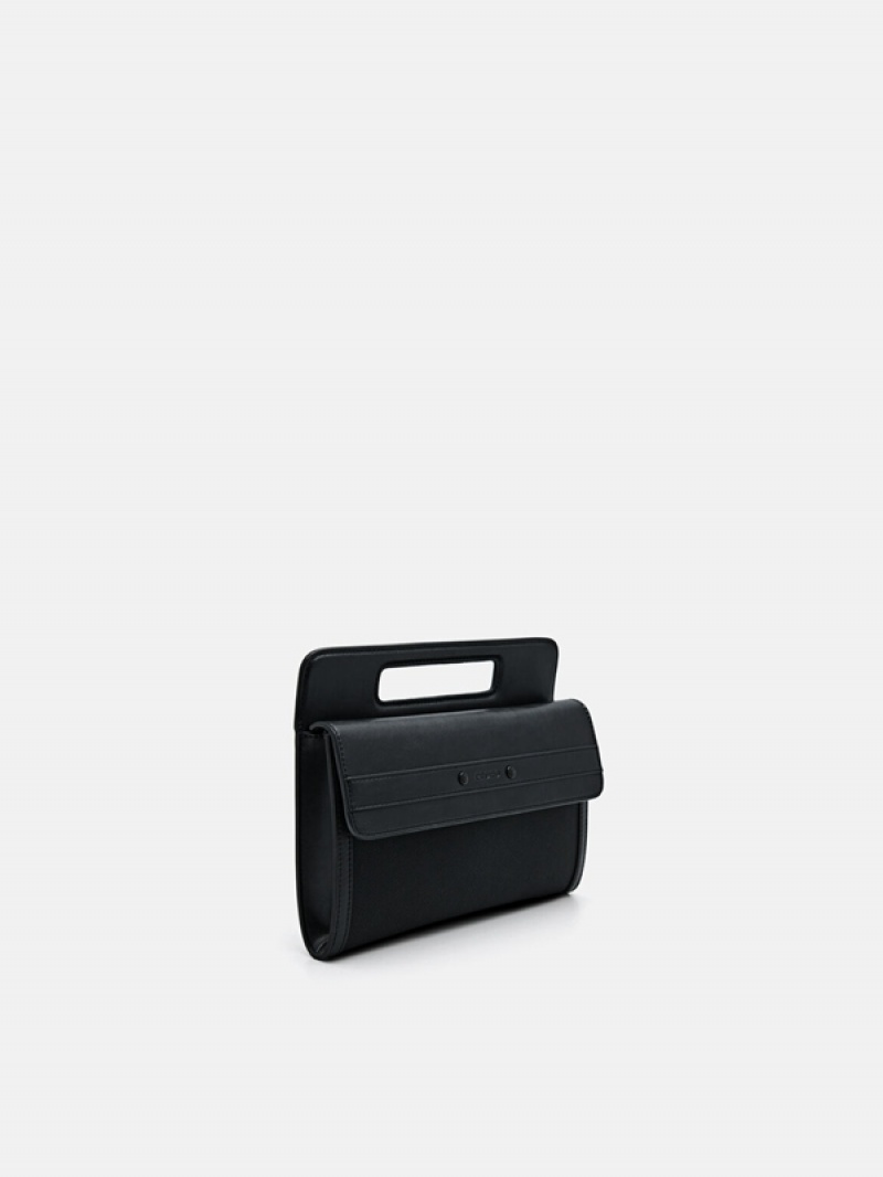 Black Men's Pedro Richard Clutch Bag | JEVMUG-168