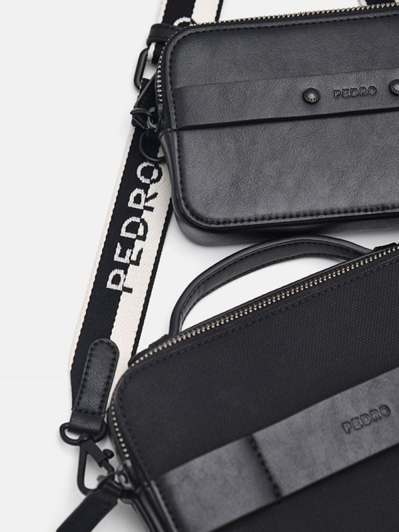 Black Men's Pedro Smith Sling Bag | SWXMUN-356