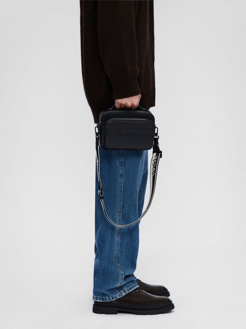 Black Men's Pedro Smith Sling Bag | SWXMUN-356