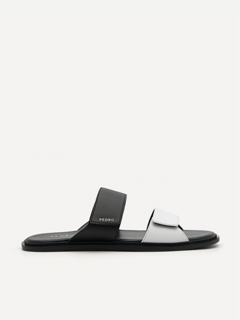 Black Men\'s Pedro Stride Slides | CVGMYF-704