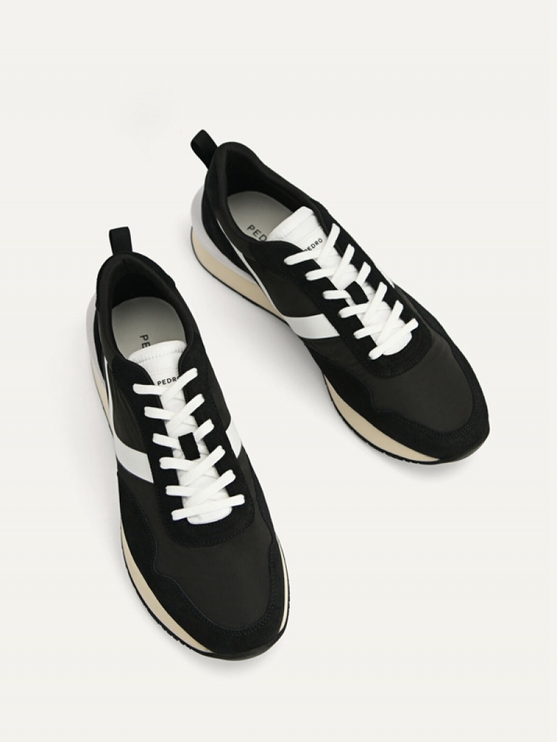 Black Men's Pedro Suede Sneakers | TDUKYH-430