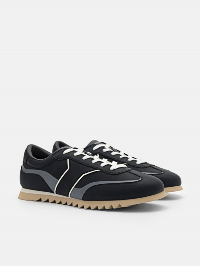 Black Men's Pedro Twist Sneakers | APURFD-746