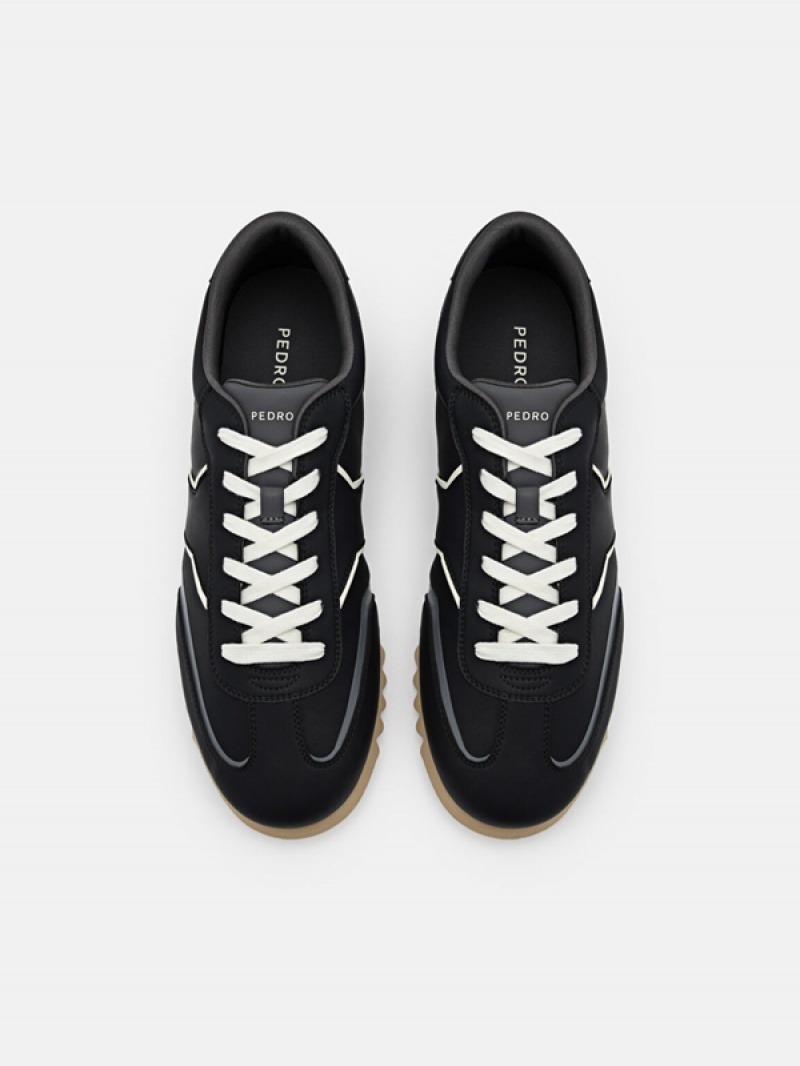 Black Men's Pedro Twist Sneakers | APURFD-746